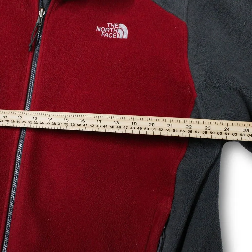 The North Face Khumbu Fleece Jacket Men's XL Red Gray Full Zip